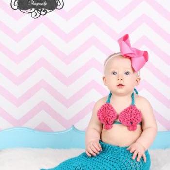 Mermaid Photography Prop sizes from newborn up to 12-18 months 